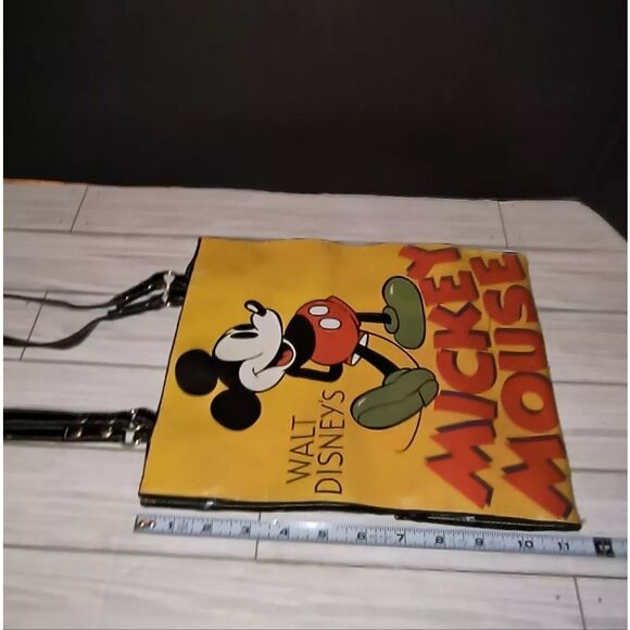 Walt Disney’s Vintage Mickey Mouse Vinyl Tote Handbag With Magnetic Snap Close - Picture 12 of 13